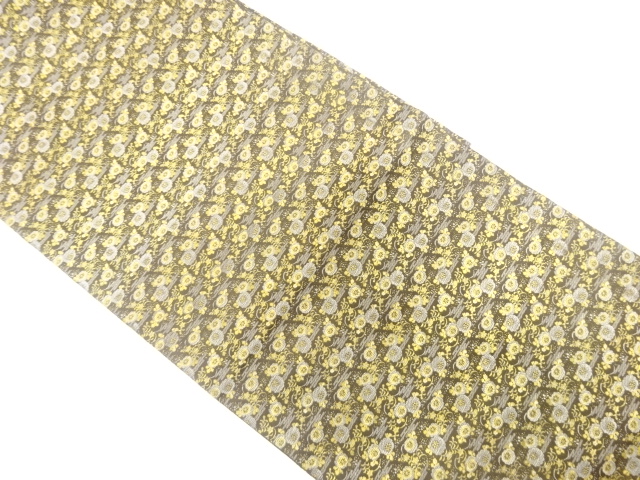 JAPANESE KIMONO / ANTIQUE FUKURO OBI / SILK / WOVEN KIKU